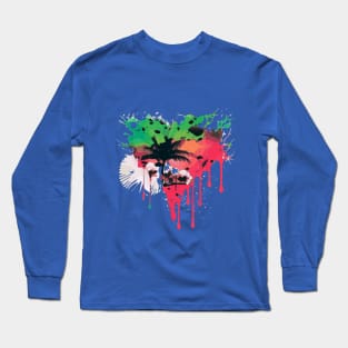 Watermelon Heart Summer Rorschach Inkblot Long Sleeve T-Shirt